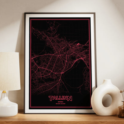 Tallinn Phosphor Map Poster - System Alert