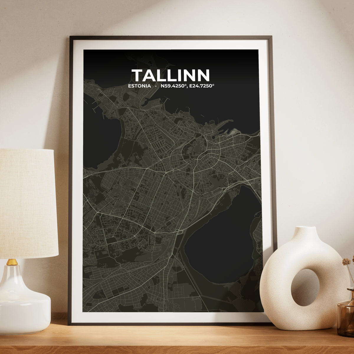 Tallinn Sable Map Poster