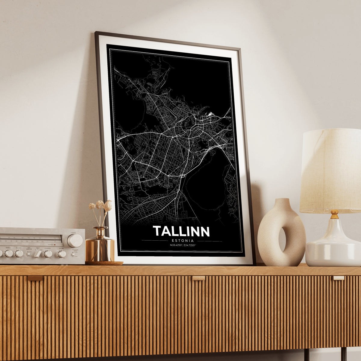 Tallinn Modern Map Poster