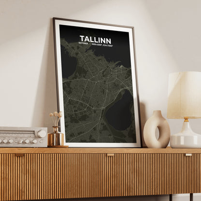 Tallinn Sable Map Poster