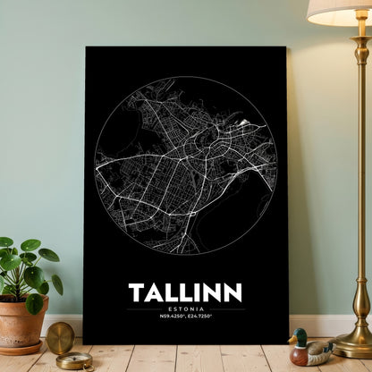 Tallinn Spot Map Poster