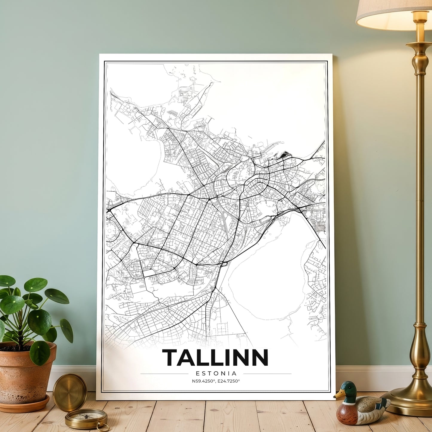 Tallinn Modern Map Poster
