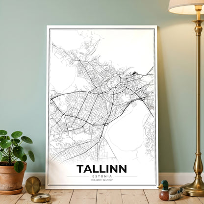 Tallinn Modern Map Poster