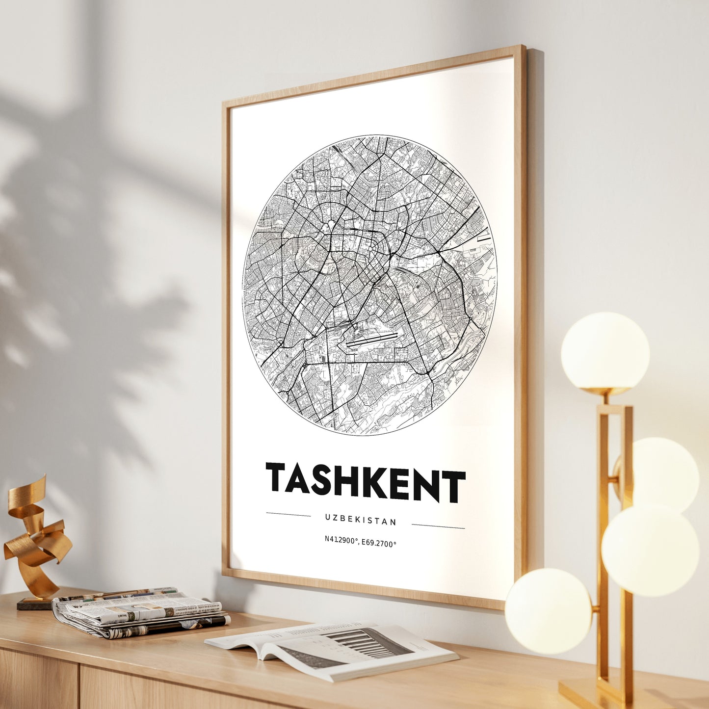 Tashkent Spot Map Poster