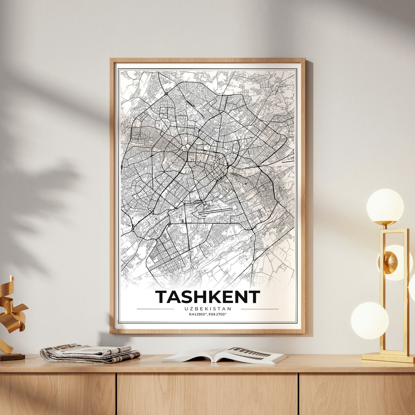 Tashkent Modern Map Poster