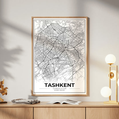 Tashkent Modern Map Poster