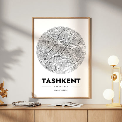 Tashkent Spot Map Poster