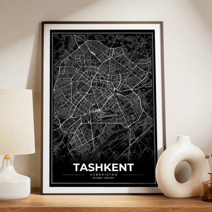 Tashkent Modern Map Poster