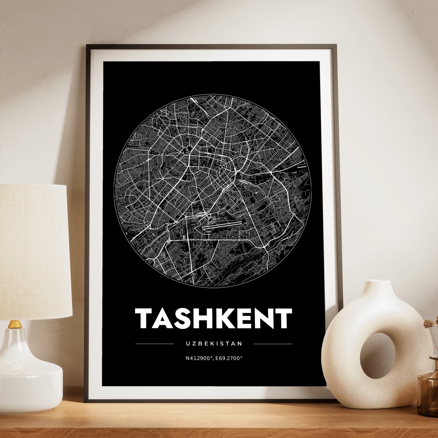 Tashkent Spot Map Poster