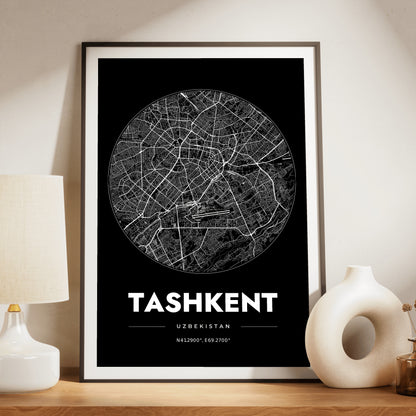 Tashkent Spot Map Poster