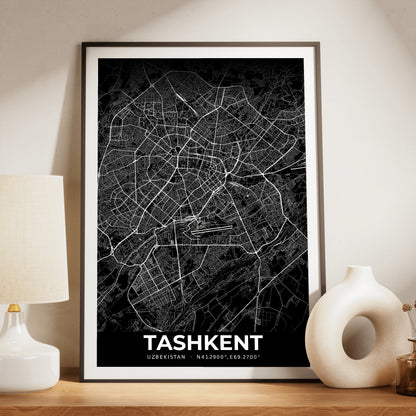 Tashkent Elegant Map Poster