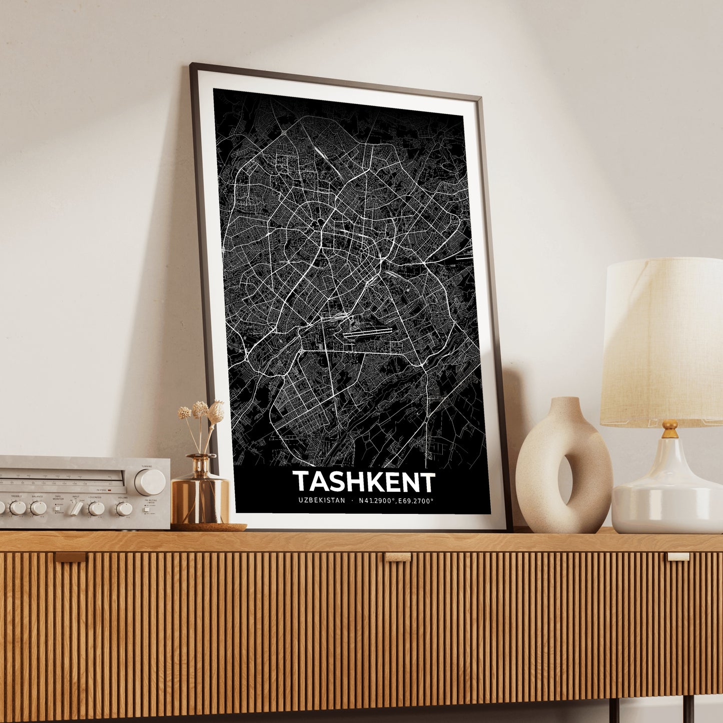 Tashkent Elegant Map Poster