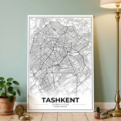 Tashkent Modern Map Poster