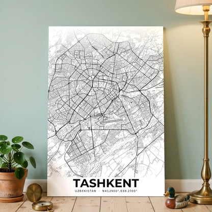 Tashkent Elegant Map Poster