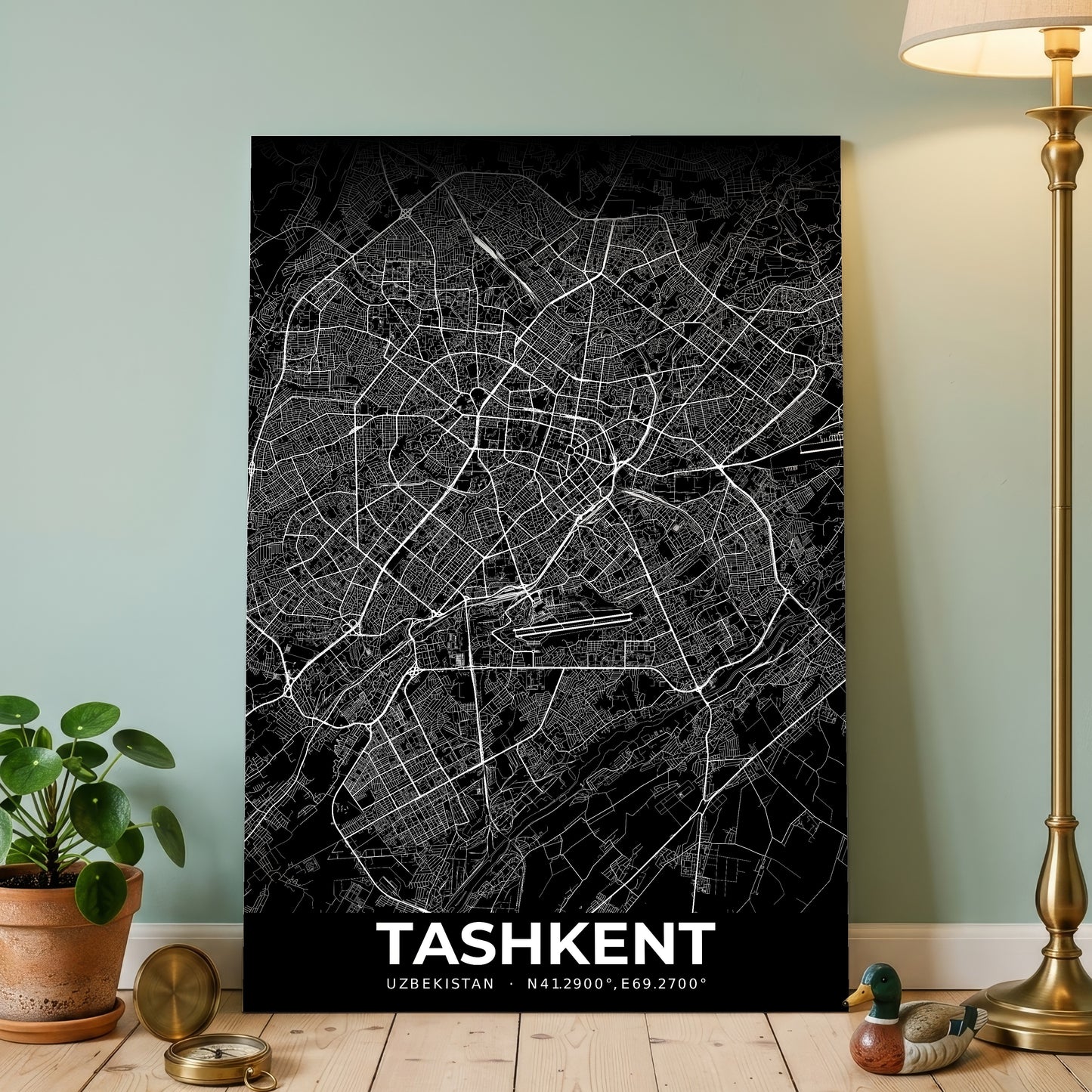 Tashkent Elegant Map Poster