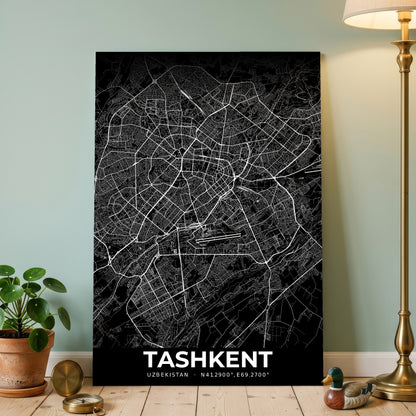Tashkent Elegant Map Poster