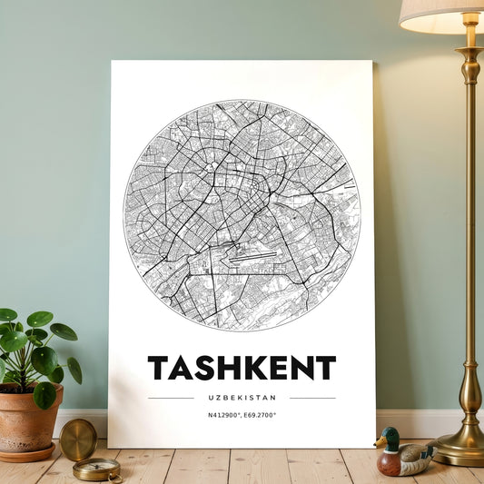 Tashkent Spot Map Poster
