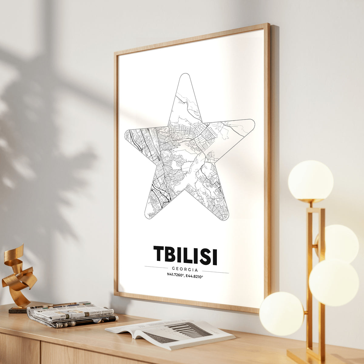 Tbilisi Star Map Poster