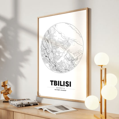 Tbilisi Spot Map Poster