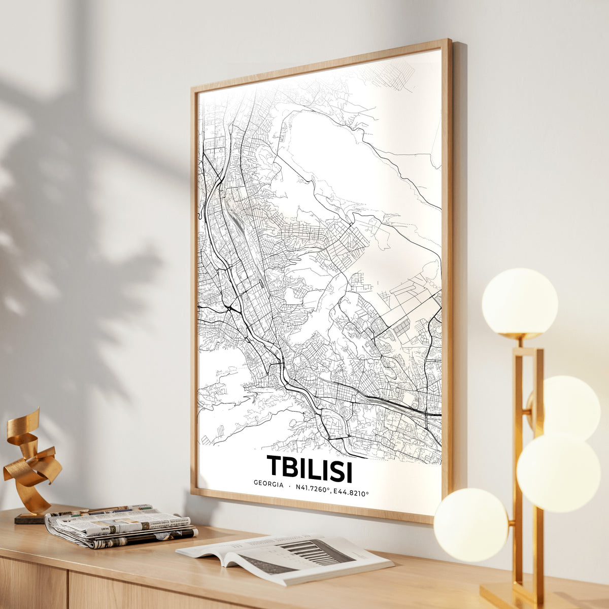 Tbilisi Elegant Map Poster