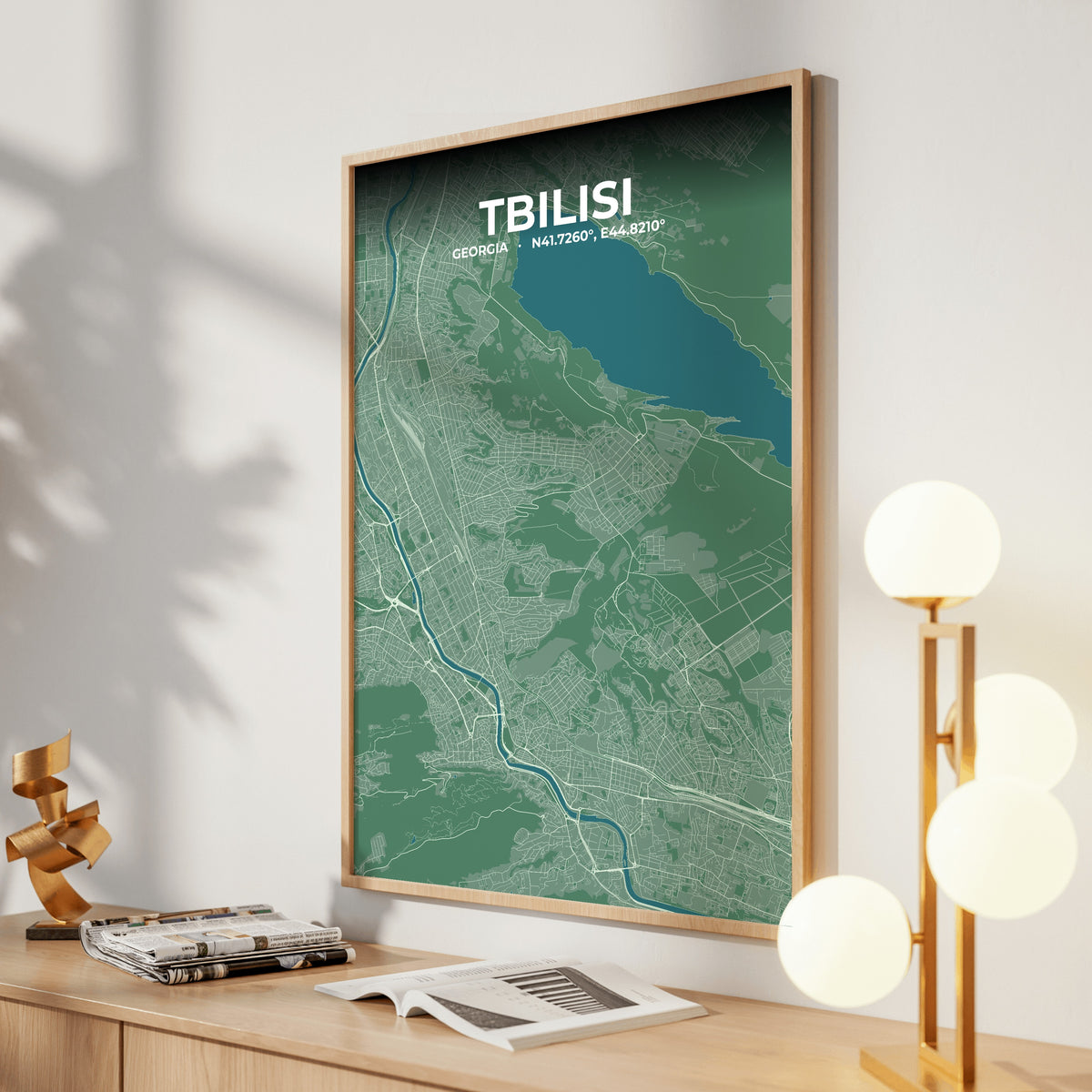 Tbilisi Mist Map Poster