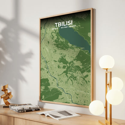Tbilisi Clay Map Poster