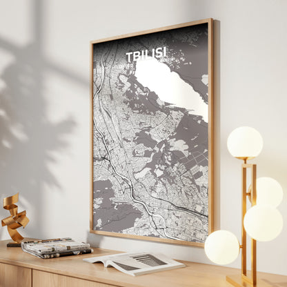 Tbilisi Ash Map Poster