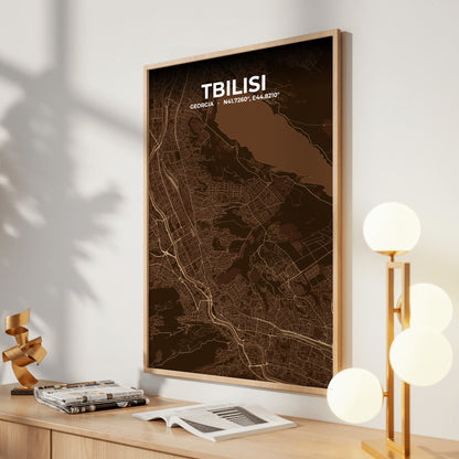 Tbilisi Plum Map Poster