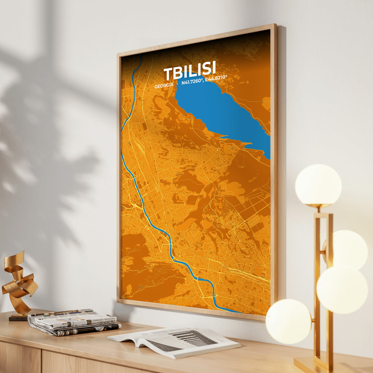 Tbilisi Scorch Map Poster