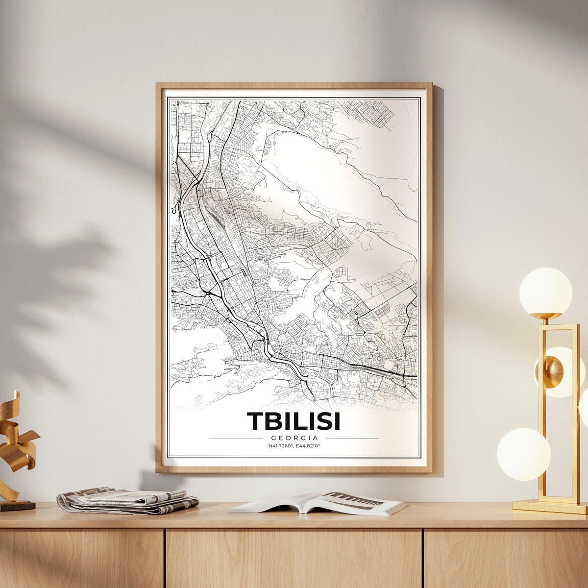 Tbilisi Modern Map Poster