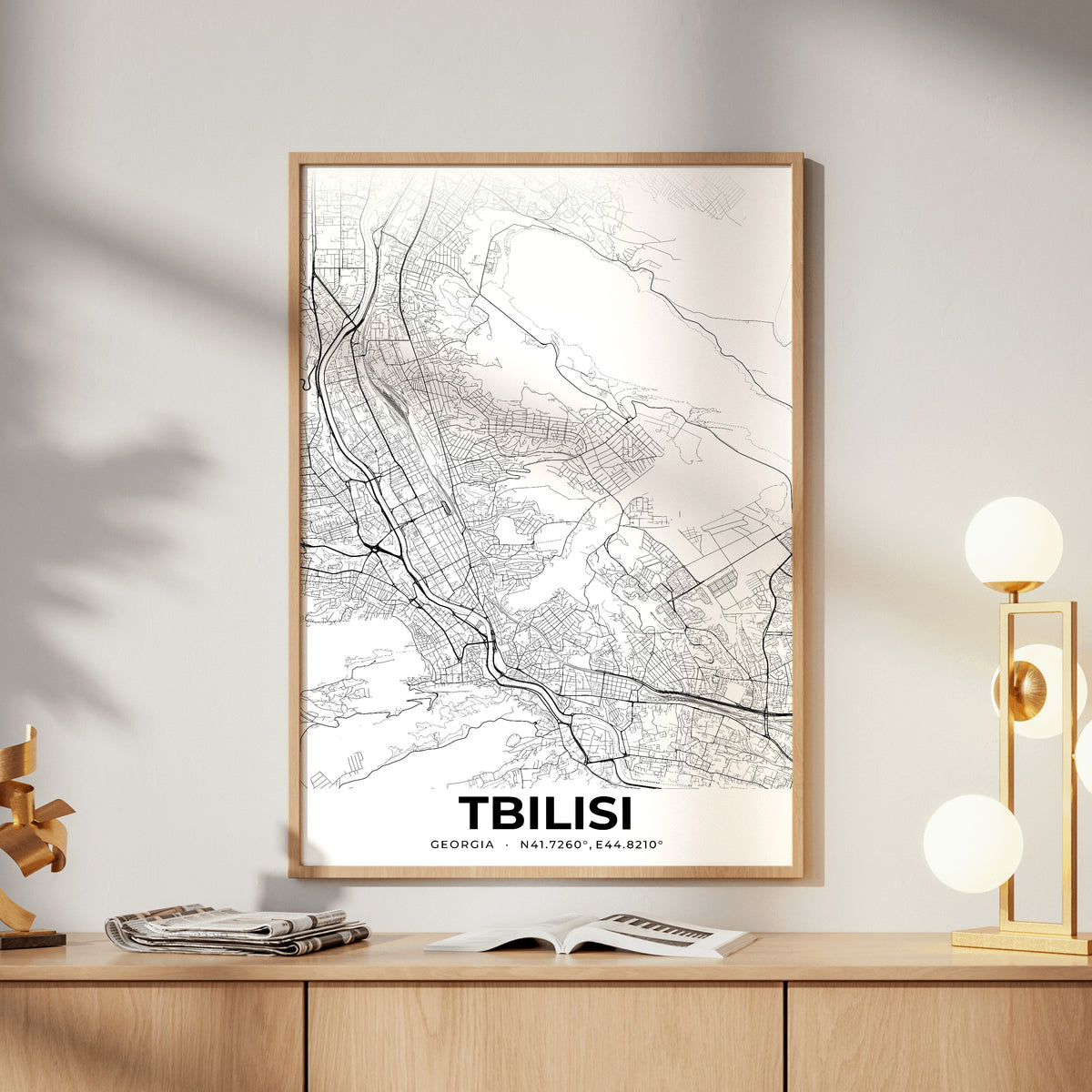 Tbilisi Elegant Map Poster