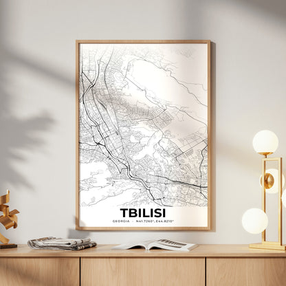 Tbilisi Elegant Map Poster