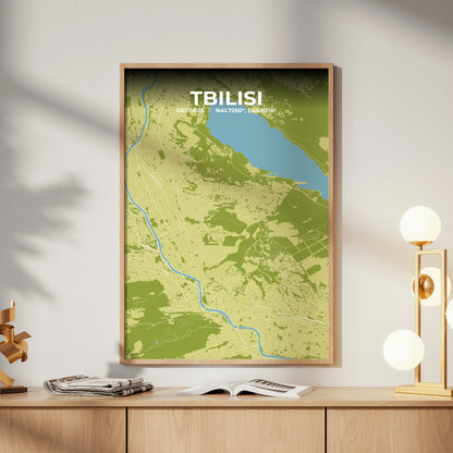 Tbilisi Fern Map Poster