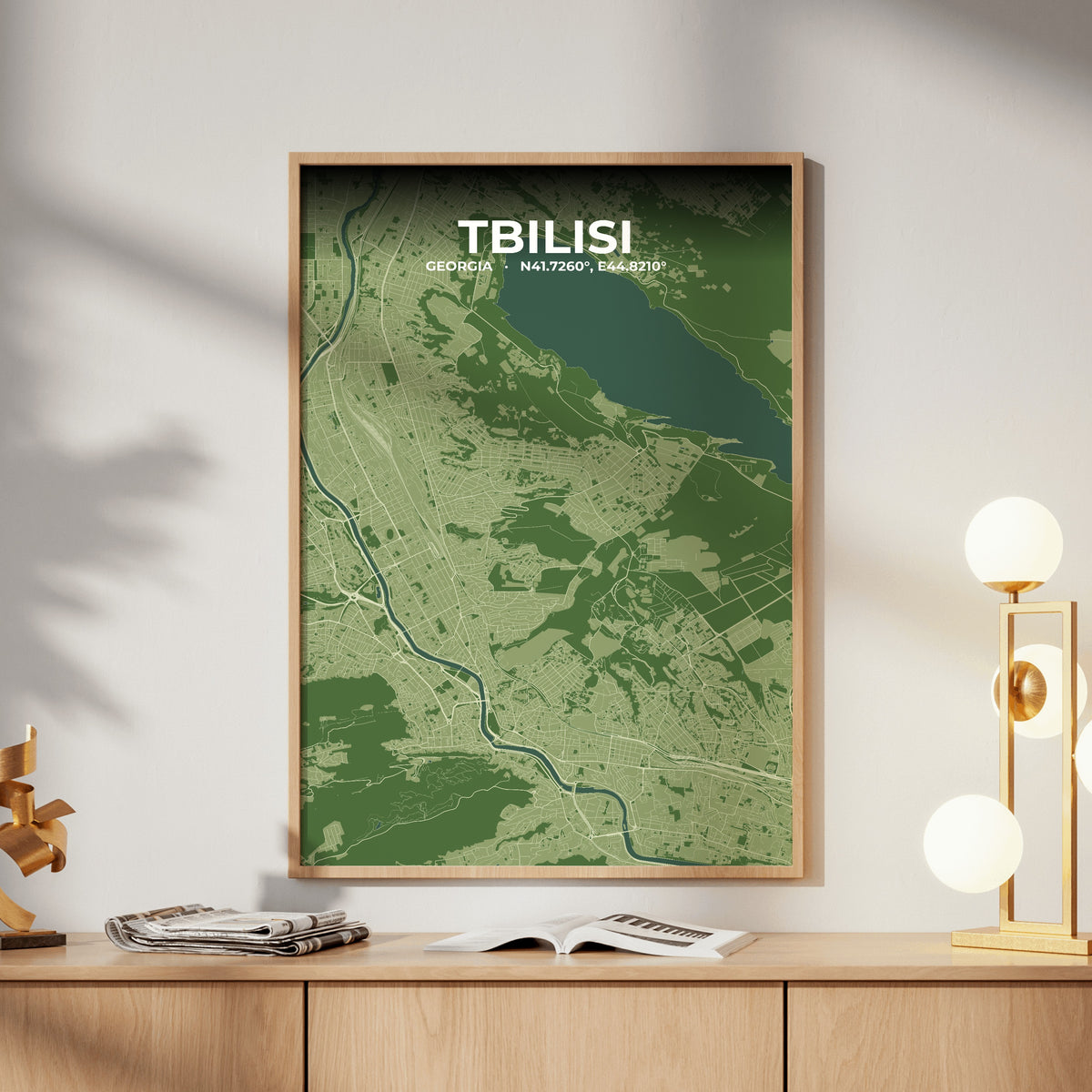 Tbilisi Clay Map Poster