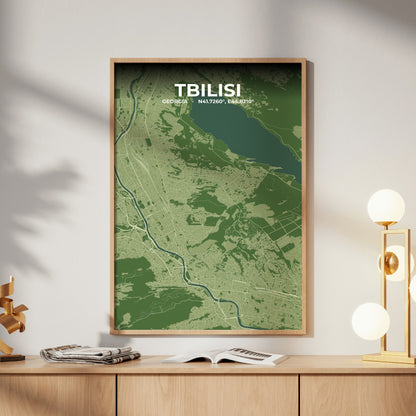 Tbilisi Clay Map Poster