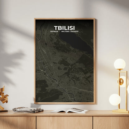 Tbilisi Sable Map Poster