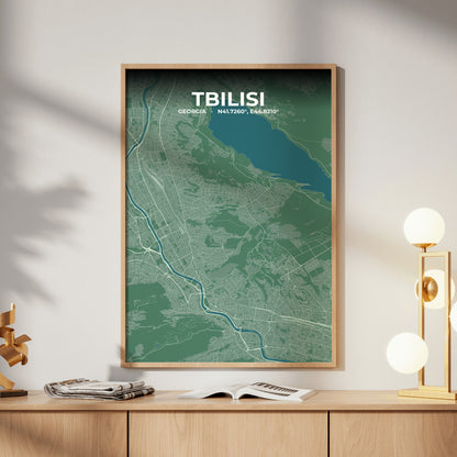 Tbilisi Mist Map Poster