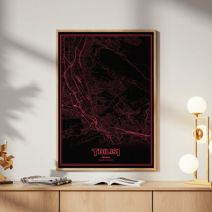 Tbilisi Phosphor Map Poster - System Alert