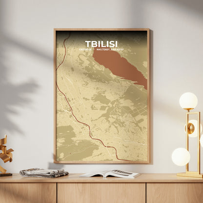 Tbilisi Ember Map Poster