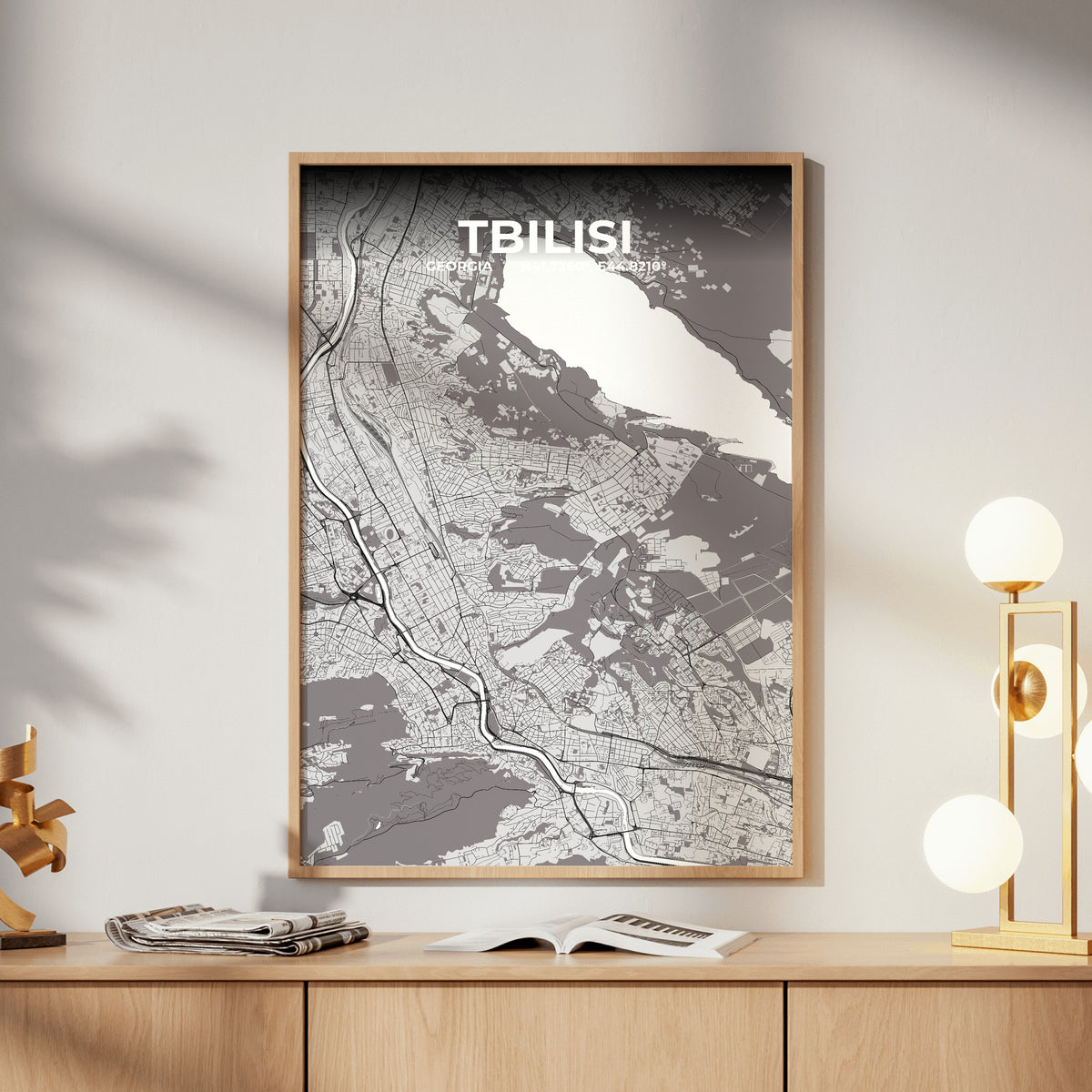 Tbilisi Ash Map Poster