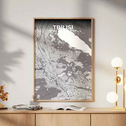 Tbilisi Ash Map Poster