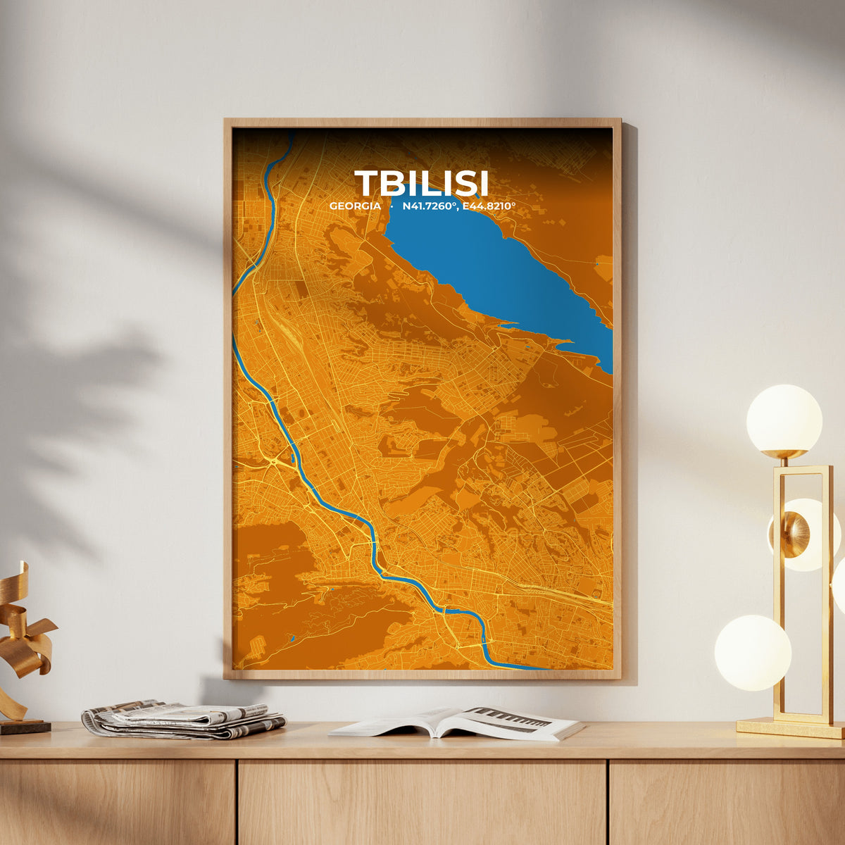 Tbilisi Scorch Map Poster