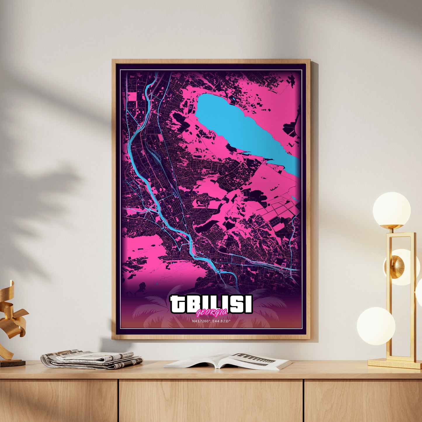 Tbilisi GTA Map Poster