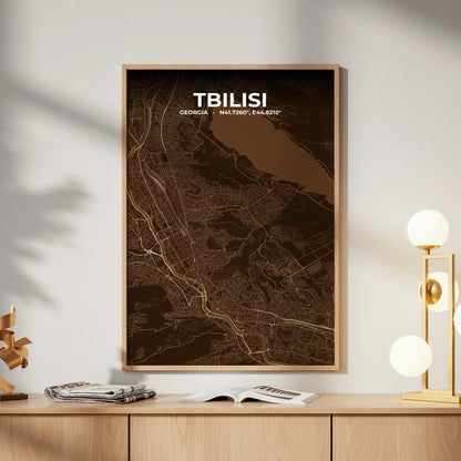Tbilisi Plum Map Poster