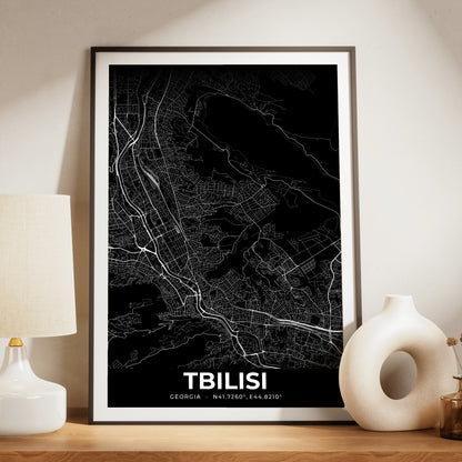 Tbilisi Elegant Map Poster