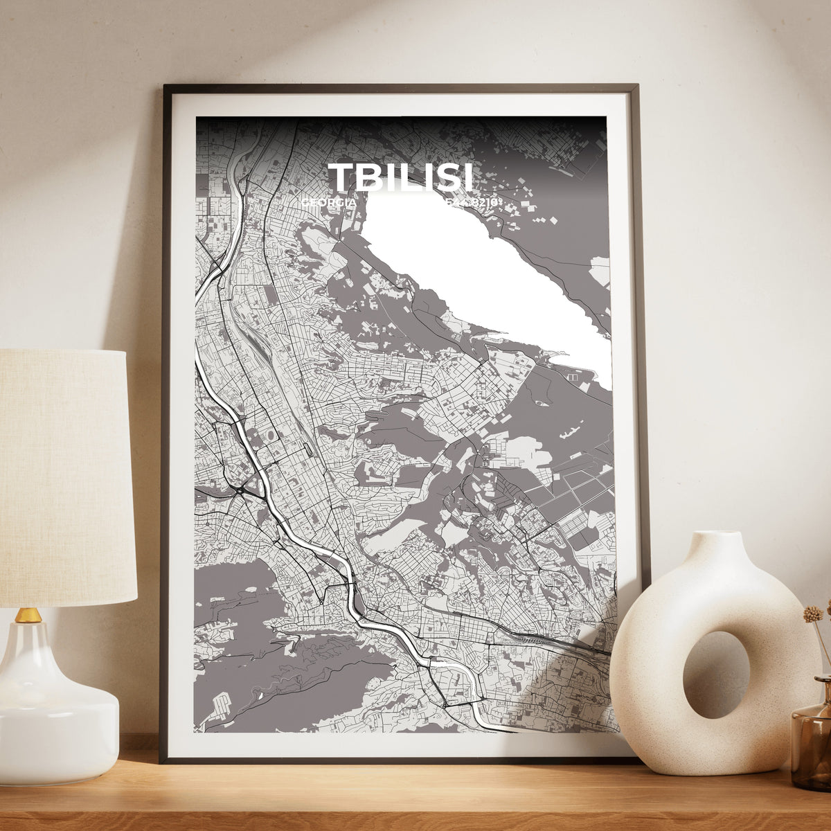 Tbilisi Ash Map Poster