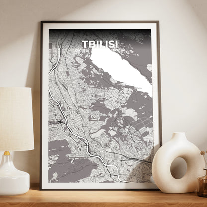Tbilisi Ash Map Poster