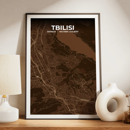 Tbilisi Plum Map Poster