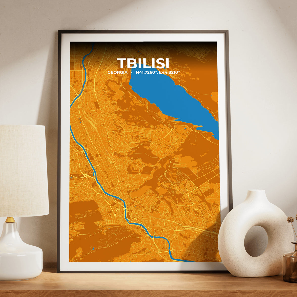 Tbilisi Scorch Map Poster