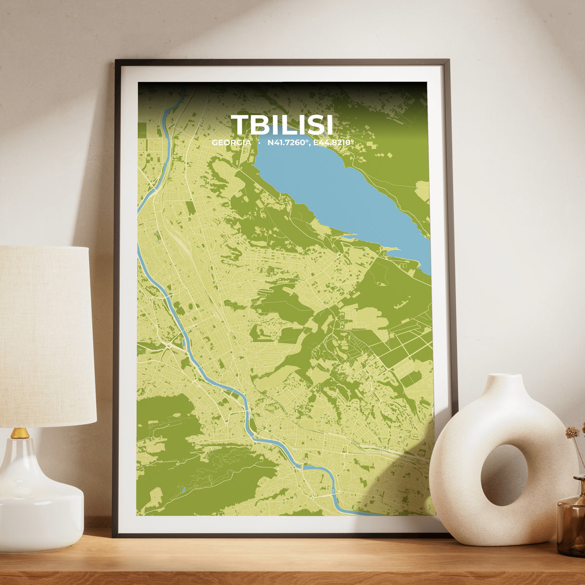 Tbilisi Fern Map Poster
